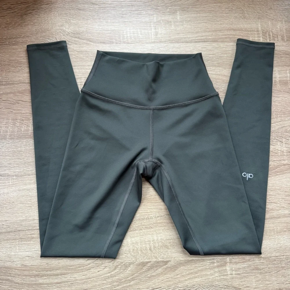 Alo High-Waist Full-Length Airlift Leggings Bundle of 2 Blue Green XS